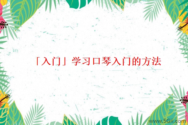 「入门」学习口琴入门的方法