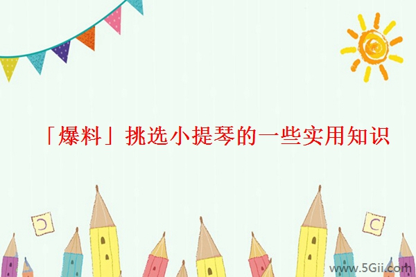 「爆料」挑选小提琴的一些实用知识