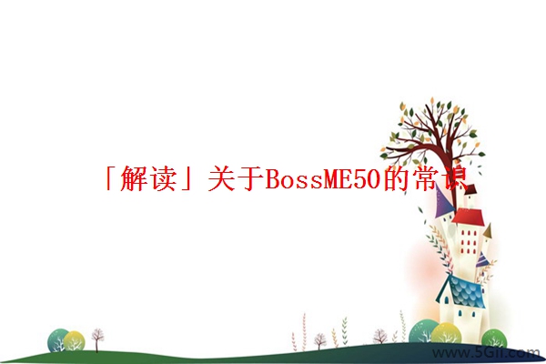 「解读」关于BossME50的常识