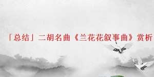 「总结」二胡名曲《兰花花叙事曲》赏析