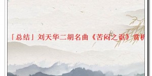 「总结」刘天华二胡名曲《苦闷之讴》赏析