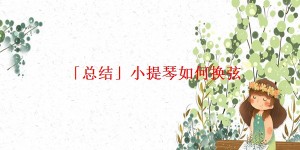 「总结」小提琴如何换弦