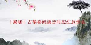 「揭晓」古筝移码调音时应注意什么