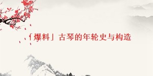 「爆料」古琴的年轮史与构造