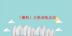 「爆料」吉他训练总结