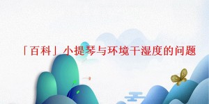 「百科」小提琴与环境干湿度的问题