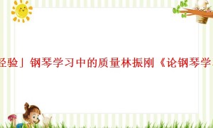 「经验」钢琴学习中的质量林振刚《论钢琴学习》